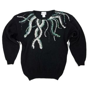 Vintage 80's Sequin Beaded Sweater